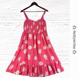 TORRID Women’s Size 1 1X 14-16 Dress Sundress Smocked Stretch Floral NWT Lined